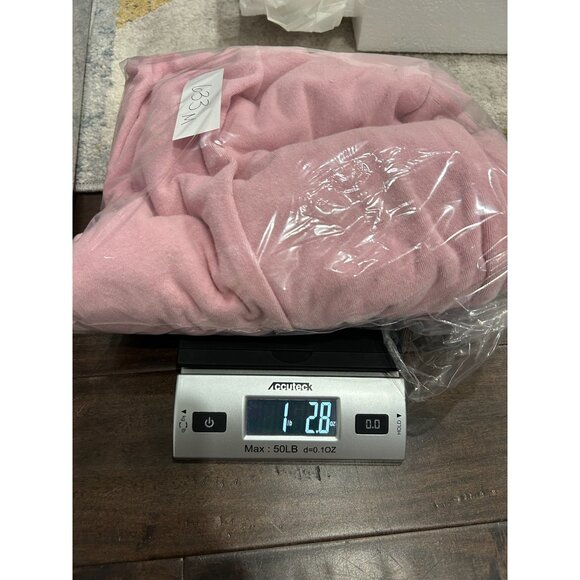 Quacker Factory French Terry Lounge Dress Pink Sz XL Mother Of Pearl Buttons - Picture 10 of 10